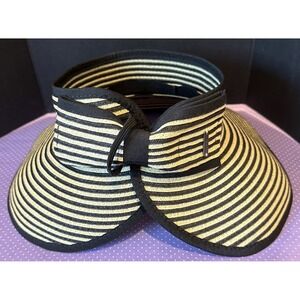 Kooriginal Wide Brim Sun Hat Black Beige Adjustable Bow Travel Beach Cruise